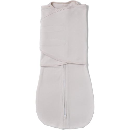 LullaBaby "Double Dream Swaddle: Exclusive Dual Wing Design, Pediatrician-Endorsed, Ultra-Soft Cotton, 0-2 Months, 6-14 lbs - White Sand