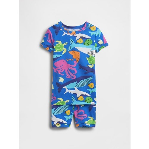 Baby & Toddler Organic Brushed Cotton Sea Creatures PJ Short Set