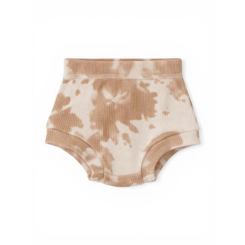 Organic Cotton Waffle Shorts, Almond Tie Dye