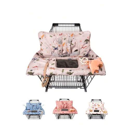 2-In-1 Baby Shopping Cart Cover & High Chair Cover, Comfortable Infant & Toddler Universal Shopping Cart Seat Cover, Fits Most Carts, Machine Washable | SHEIN USA