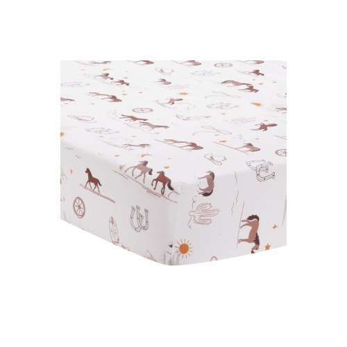 Country Western Breathable 100% Cotton Fitted Crib/Toddler Sheet