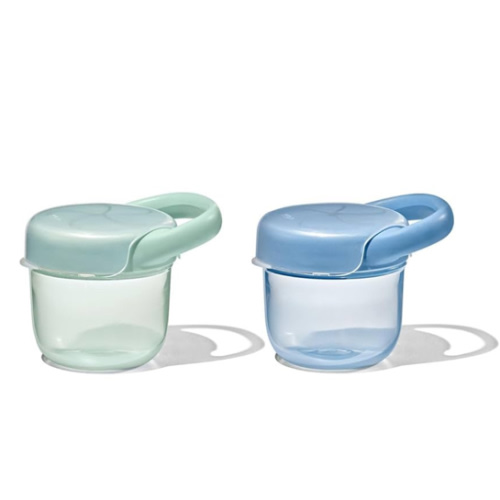 OXO Tot Snack Cup with Lid – 2 Pack, Opal and Dusk