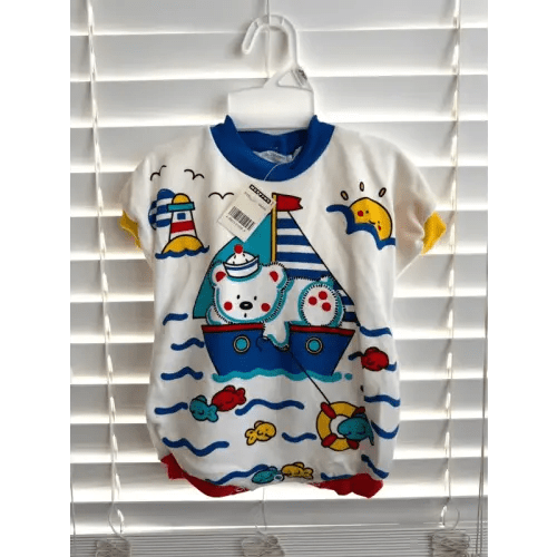 AOP Vintage Sailboat Romper
