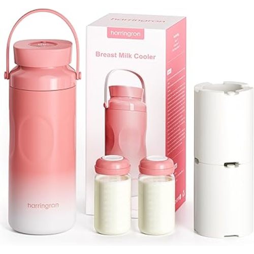 Portable Bottle Cooler for Breastmilk Travel 2 Pack Breastmilk Cooler Reusable 22oz Portable Chiller with 24 Hours BPA Free