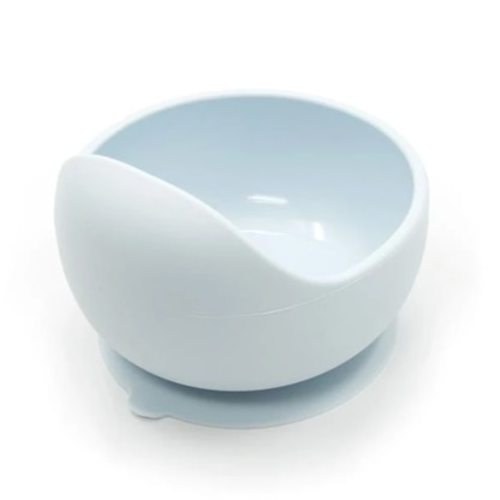 Silicone Bowl & Spoon Set, Ice Blue