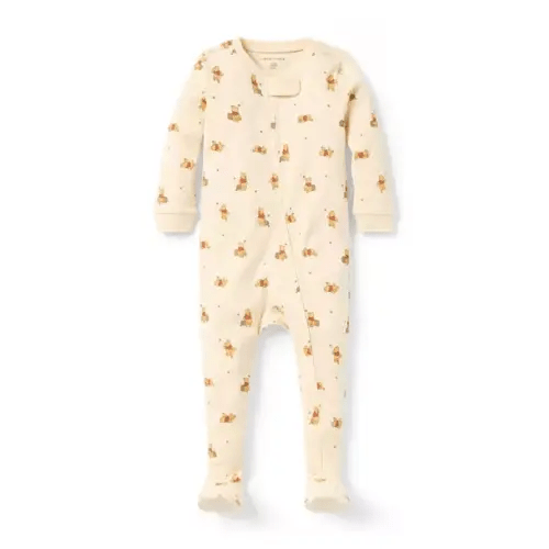 Baby Pale Yellow Winnie The Pooh Baby Organic Cotton Disney Winnie The Pooh Footed Pajama by Janie and Jack