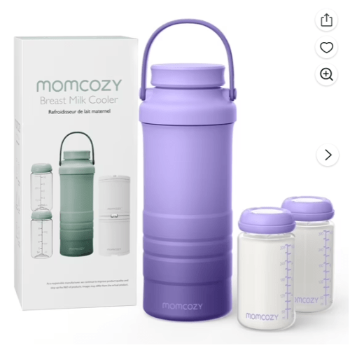 Momcozy Breast Milk Cooler offers 24H+ extended cooling with 360° surround cooling tube technology, keeping breast milk fresh and nutrient-rich during outdoor