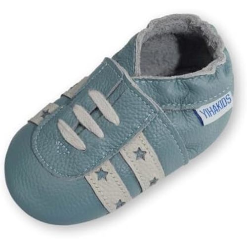 YIHAKIDS Baby Sneaker Moccasins Soft Leather Sporty Sole Infant Toddler