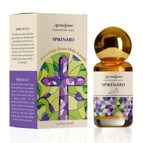 Spikenard Anointing Oil 9ml (0.3 fl oz.)| Blessings from The Holy Lands | Blessed from Jerusalem with Biblical Spices | Christian Gift | Holy Oil for Prayer and Protection