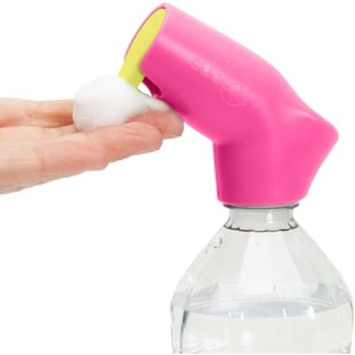 Suds2Go Refillable Caps, 2 Pack - Universal Fit Turns Most Disposable Water Bottles Into A Hand Washing Station - Includes Refillable Soap Reservoir - Conveniently Sized to Take on The Go