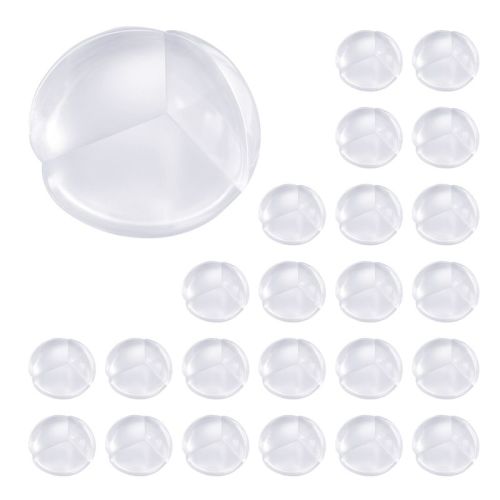 VEVOR Corner Protectors Baby Proofing, 24 Pack, Clear & Transparent Table Corner Guards Covers for Baby Safety, 1.34-inch Depth,0.28in Thickness,Clear