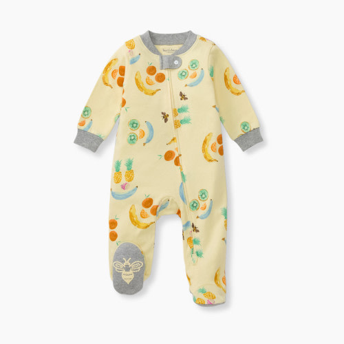 Burt's Bees Baby Organic Sleep & Play Footie Pajamas - Play With Your Food, Newborn