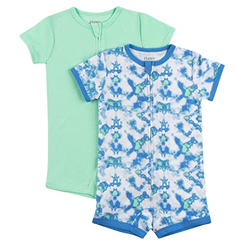 Hanes Baby Rompers, Ultimate Zippin Short Sleeve Romper for Boys & Girls, 2-Pack