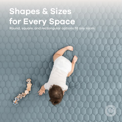 Play Mat with Non-Slip Bottom in Pacific Blue – Comfy Cubs