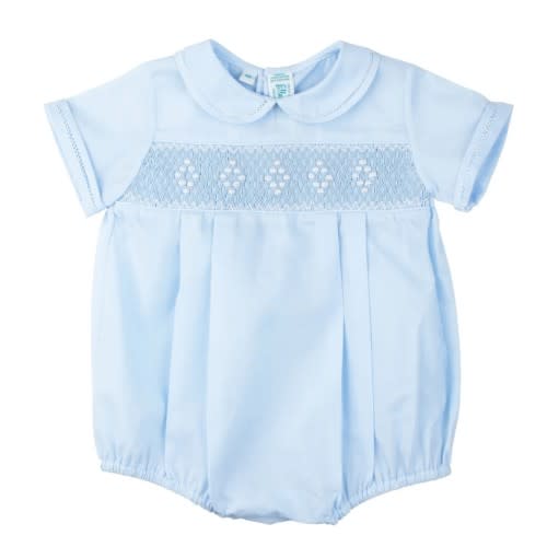 Feltman Brothers Smocked Creeper - Blue