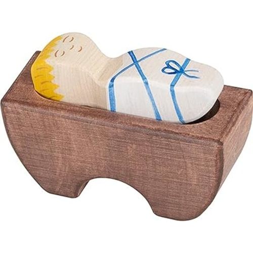 Holztiger Style2 Baby Jesus in Crib Nativity Figure