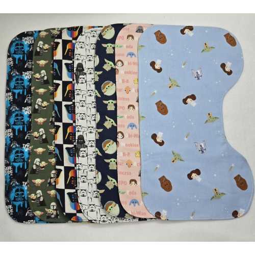 Baby Space Warriors | Contoured Cotton Burp Cloth