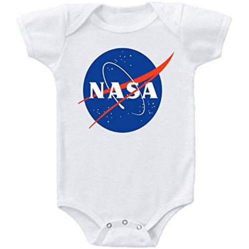 Ink Trendz NASA Meatball Logo Space Exploration Moon Cotton Baby BodySuit Romper Onesie