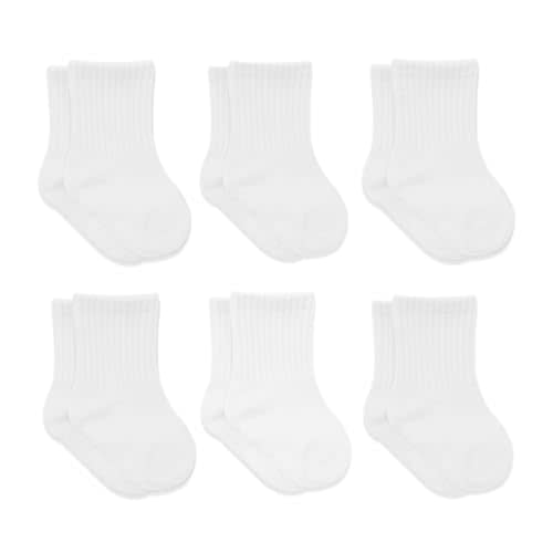 bistyle Baby Grip Ankle Socks 6 Pairs | Newborn Infant Toddlers Sock Organic Cotton | Kids Boys Girls Ankle