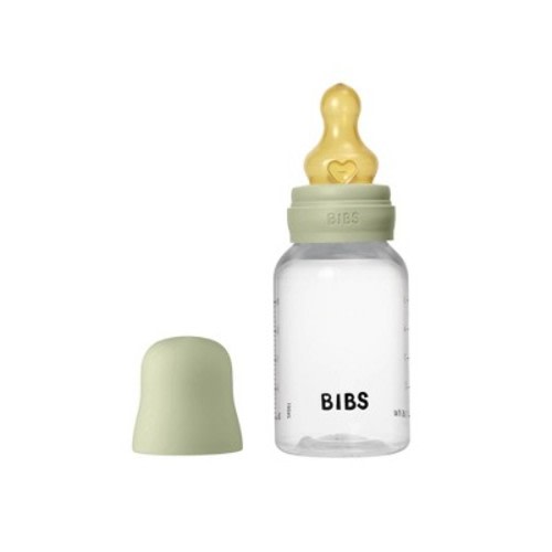 Bibs Baby Plastic Bottle with Latex Nipple - 5oz - Sage