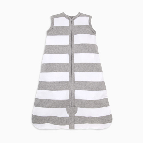 Organic Beekeeper Wearable Blanket - Heather Grey Rugby Stripe