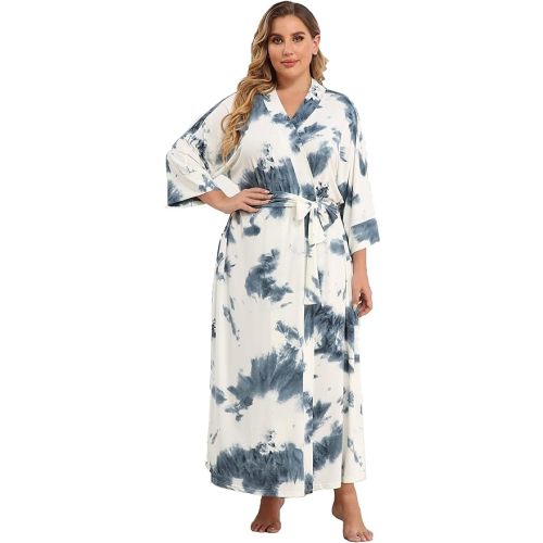 Super Shopping-zone Women's Plus Size Long Robes Kimonos Plus Size Maternity Robes Delivery Robes Sleepwear