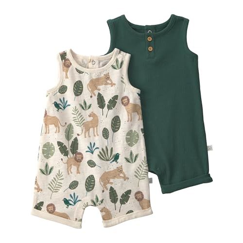 little planet by carter's Baby Boys' 2 Pack Romper Made With Organic Cotton