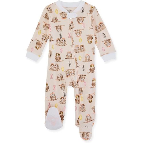 Burt's Bees Baby baby girls Play Pjs, 100% Organic Cotton One-piece Romper Jumpsuit Zip Front Pajamas and Toddler Sleepers