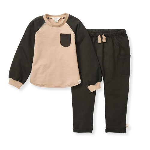 Burt's Bees Baby baby-boys Shirt and Pant Set, Top & Bottom Outfit Bundle, 100% Organic Cotton