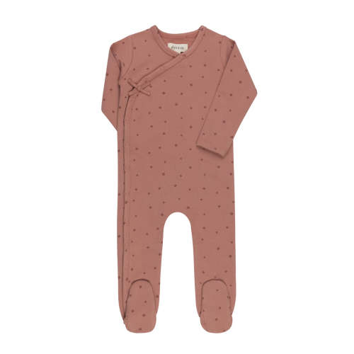 Baby Girl Footie – Pink – Clover Print | Ely's & Co – Ely's & Co.