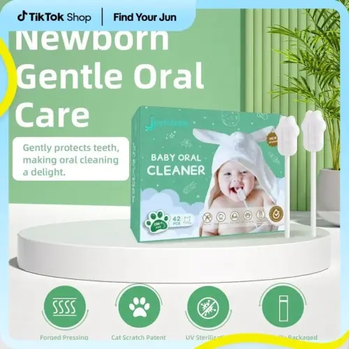 42 count Baby Oral Cleaner Tongue Cleaner Gauze, Baby Toothbrush - TikTok Shop