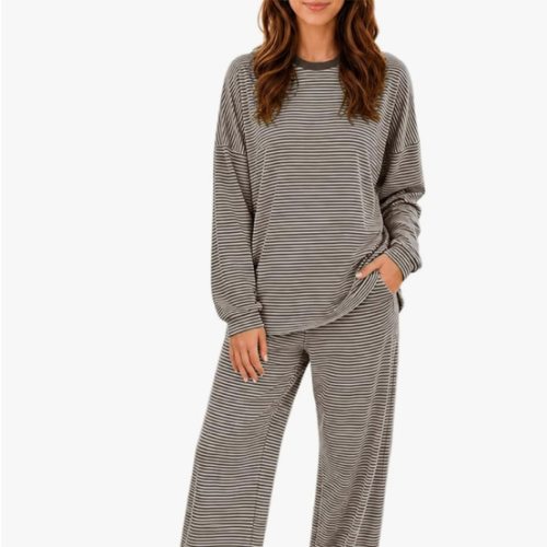 Women's 2 Piece Striped Lounge Set Maternity Pajama Sets