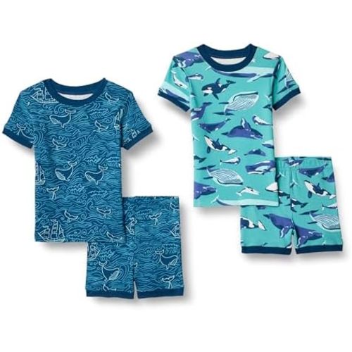 Amazon Essentials Boys' Infant Snug-fit Cotton Pajamas Sleepwear Sets