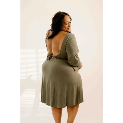 Lila Labor & Postpartum Gown in Sage