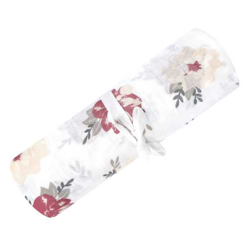 Couverture mousseline de coton - Roses