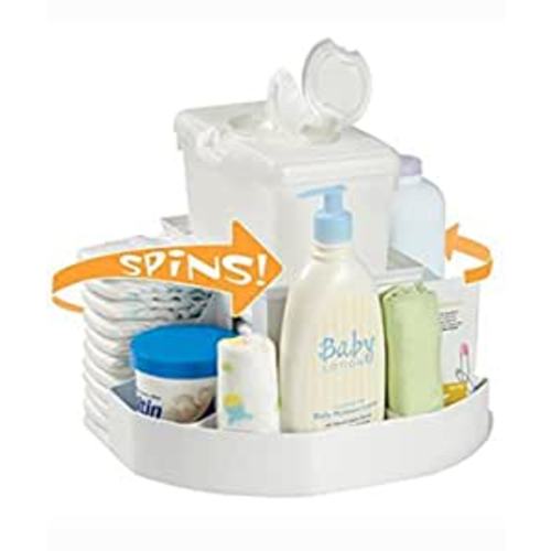 Amazon.com : Dexbaby The Spin Changing Station | Baby and Toddler Nursery Organizer & Diaper Caddy – White : Baby Diaper Changing Kits : Baby