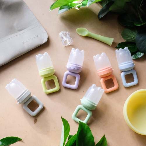 The Wholesome Store Silicone Teether Feeder: papaya