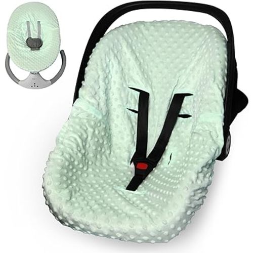 Infant Car Seat Cover Liner, Carseat Cover Liner for Baby Boys Girls, Soft Comfortable, Machine Washable, Universal Fit, Green
