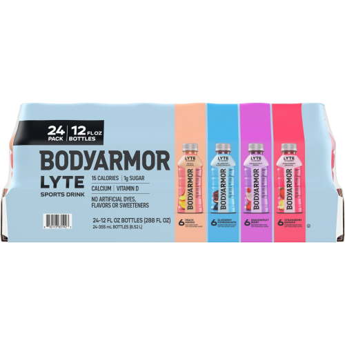 BODYARMOR LYTE Sports Drink Variety Pack Bottles, 12 fl. oz., 24 pk.