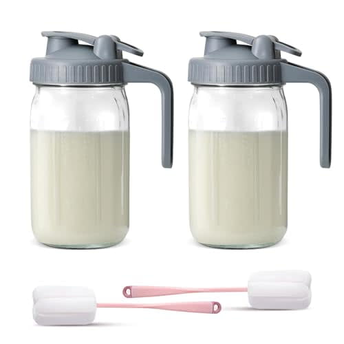 32oz Glass Breast Milk Tank – Transparent Pitcher with Lid, Formula Storage Container, Juice, and Cold Beverage Storage, Send Goods from Local Warehouse, Glass pitcher, Suitable for Milk