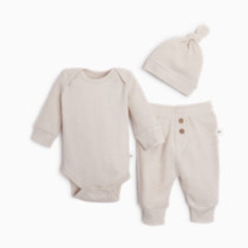 Tiny Kind 3 Piece Organic Waffle Set - Oat, 0-3 M