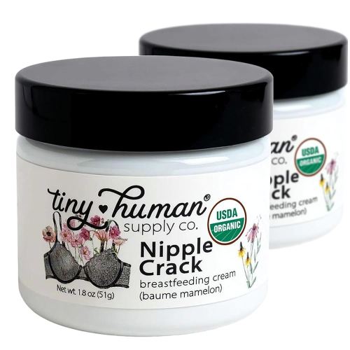 Organic Nipple Cream, Nipple Crack Lanolin Free Nipple Butter (2 Pack), Balm for Breastfeeding Mothers, No Need to Wash Off, Safe for Baby and Mama
