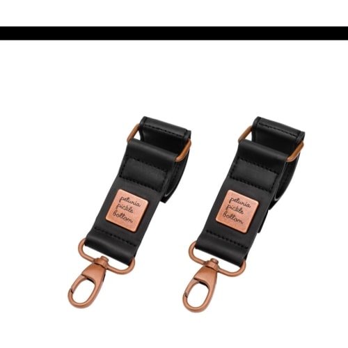 Valet Stroller Clips Bag Hooks in Matte Black & Antique Copper