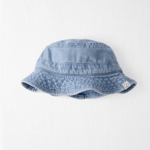 Baby Organic Cotton Chambray Bucket Hat (3-9M)