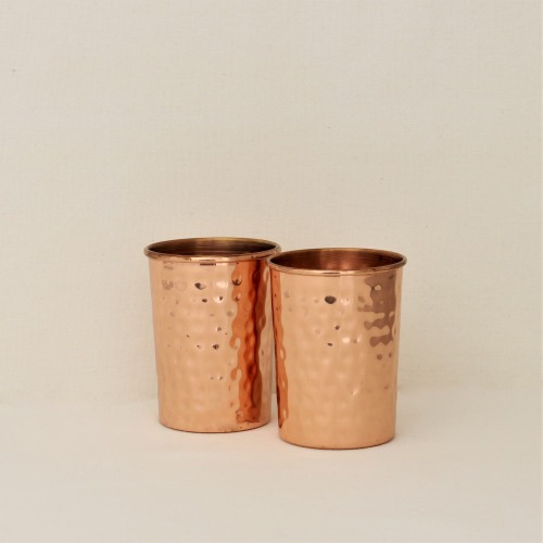 Pure Hammered Copper Cup Small - Set of 2 - 10oz
