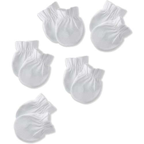 Morgan 5-Pack Baby Mittens 100% Organic Cotton No Scratch Mittens for Newborn Baby Boys & Girls