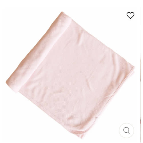 All Bamboo Waffle Swaddle Blankets-Pearl Pink