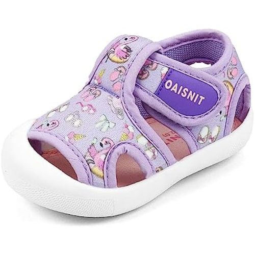OAISNIT Baby Girls Boys Sandals Summer Sneakers Non-Slip Lightweight Beach Water Shoes Toddler First Walkers
