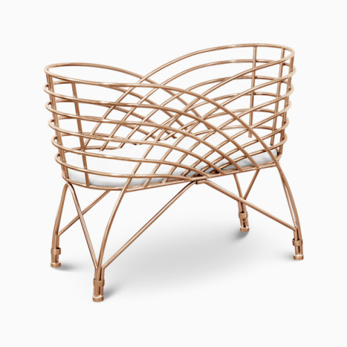 Nursery Works Aura Metal Bassinet - Rose Gold