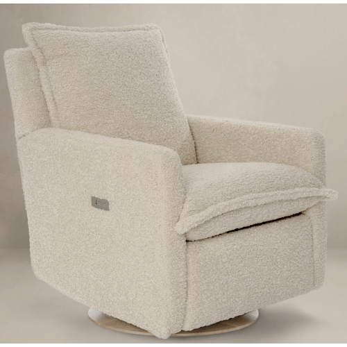 Sheepskin Linen | Flynn | Swivel Nursery Recliner | Oilo™ Studio